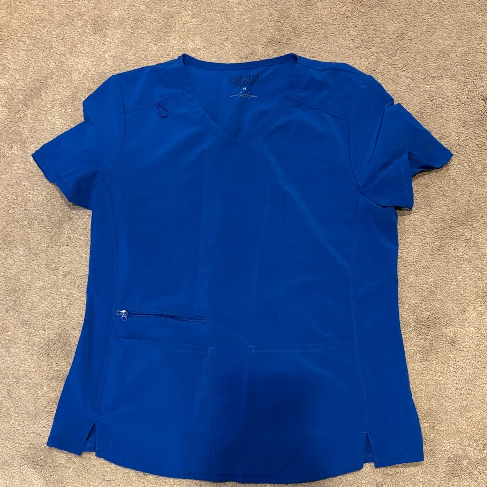 Cherokee Allura Royal Blue Scrub Top